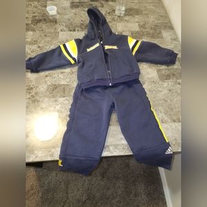 Adidas Michigan Wolverines 3T Toddler Sweatsuit